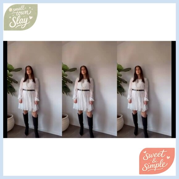 Knee High Boots Pointed Toe Suede Chunky Heel Slouchy Side Zipper Fashion - Picture 7 of 7